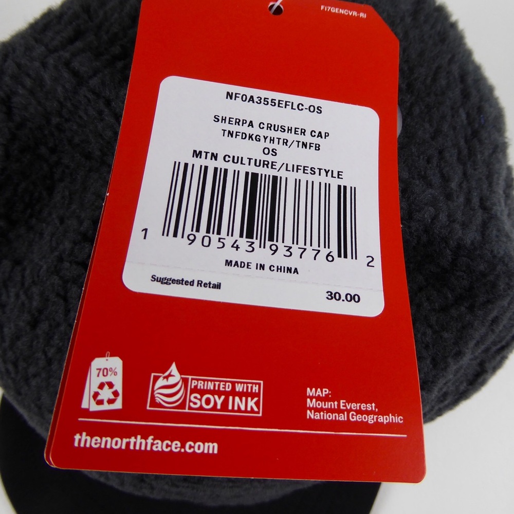 The North Face Sherpa Fleece Crusher Hat NWT Gray - Picture 3 of 7